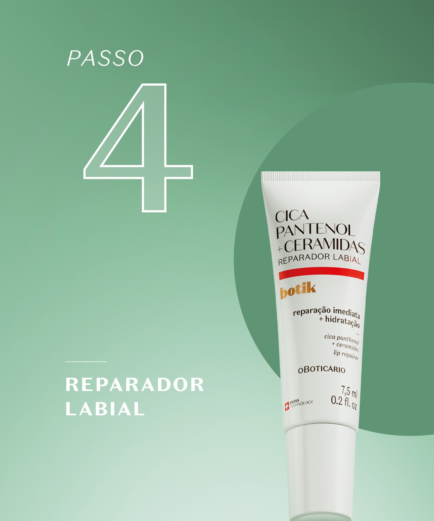 4 Balm Reparador LabialEspecialmente desenvolvido para lábios secos e sensíveis, com uma fórmula rica em ativos que reduz sinais do ressecamento desde o 1º uso, proporcionando hidratação e nutrição.